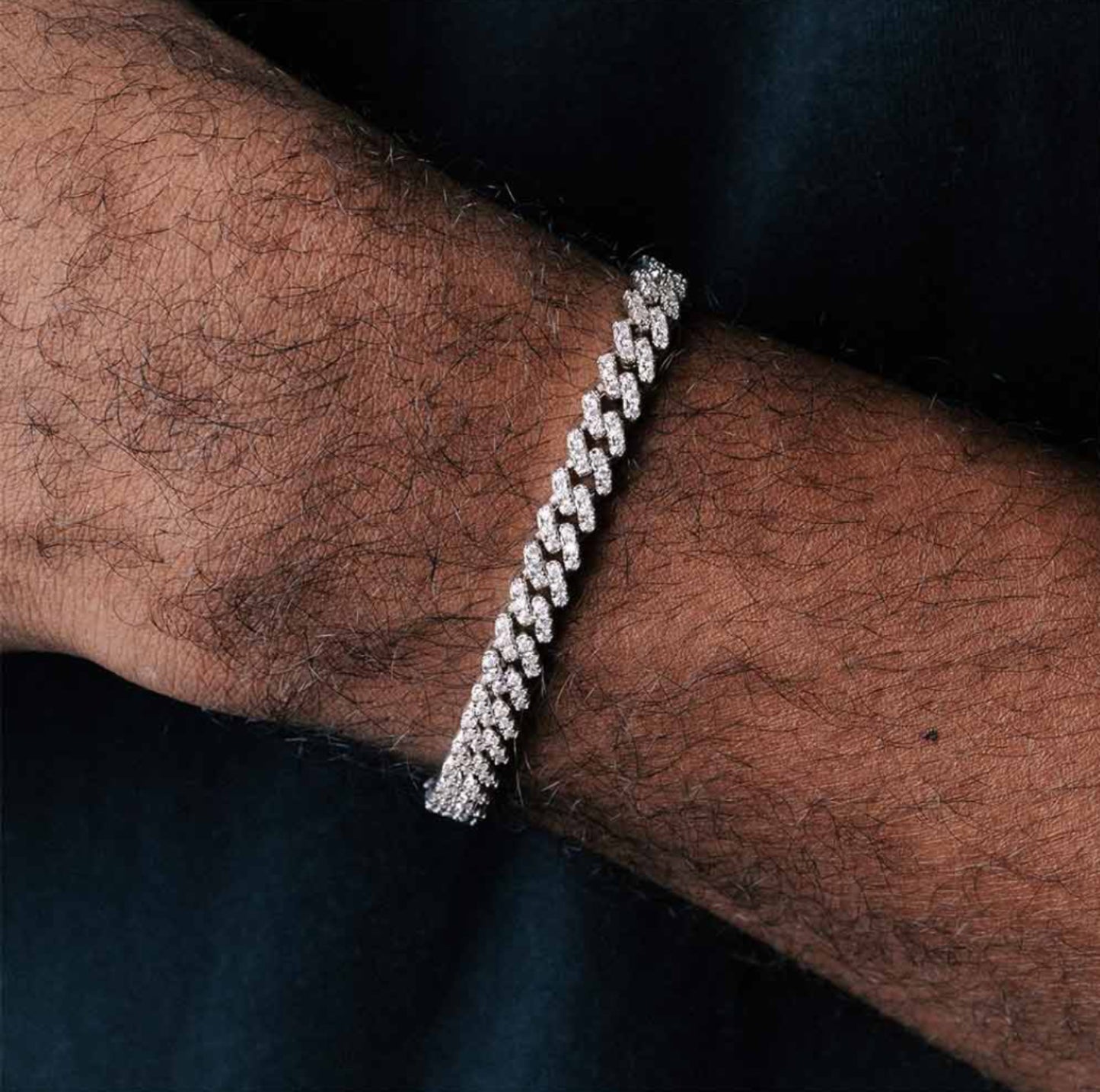 6MM Moissanite Diamond Cuban link bracelet