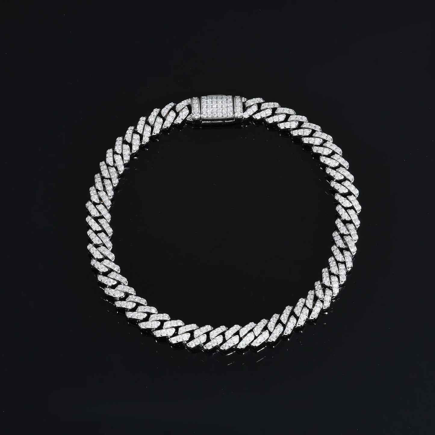 6MM Moissanite Diamond Cuban link bracelet