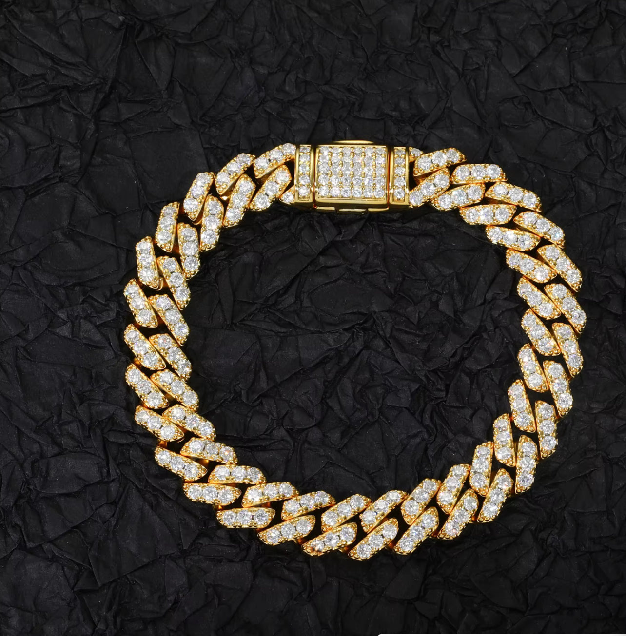 6MM Moissanite Diamond Cuban link bracelet