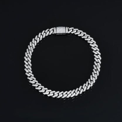 6MM Moissanite Diamond Cuban link bracelet