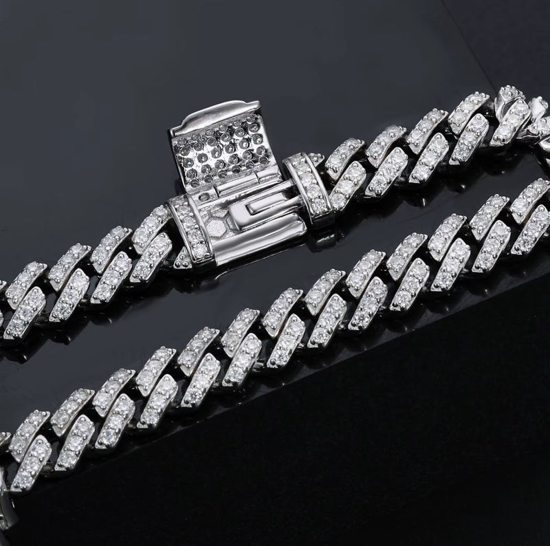 6MM Moissanite Diamond Cuban link bracelet